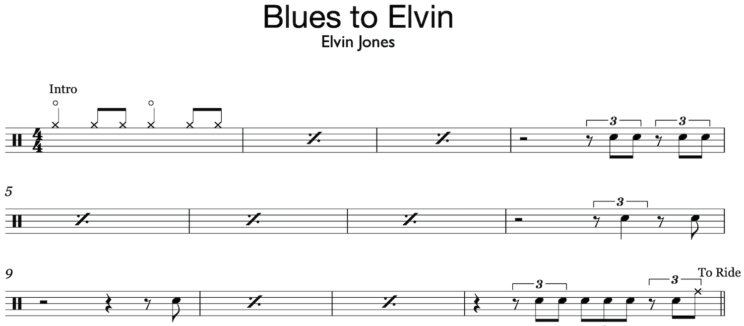 Blues for Elvin - Elvin Jones - on jazz drumming