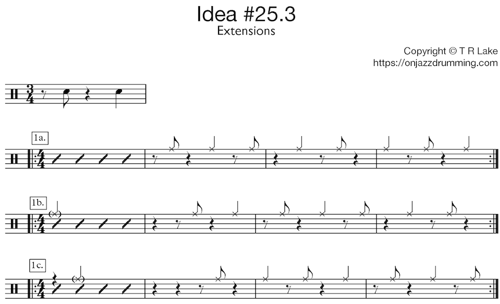 jazz drumming idea 25 | The Other Phrase - Extensions | on jazz drumming