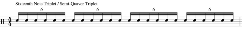 sixteenth note triplet